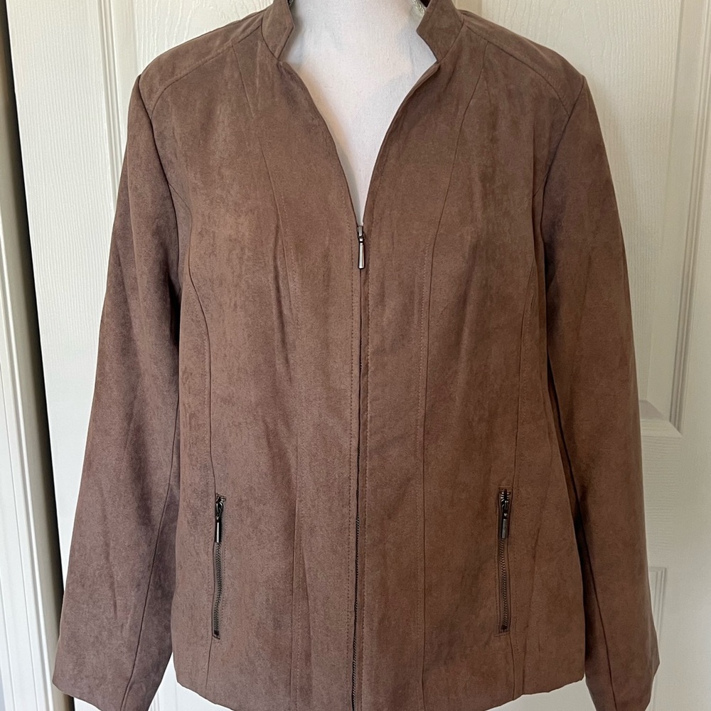 Studio Works Brown Faux Suede Jacket